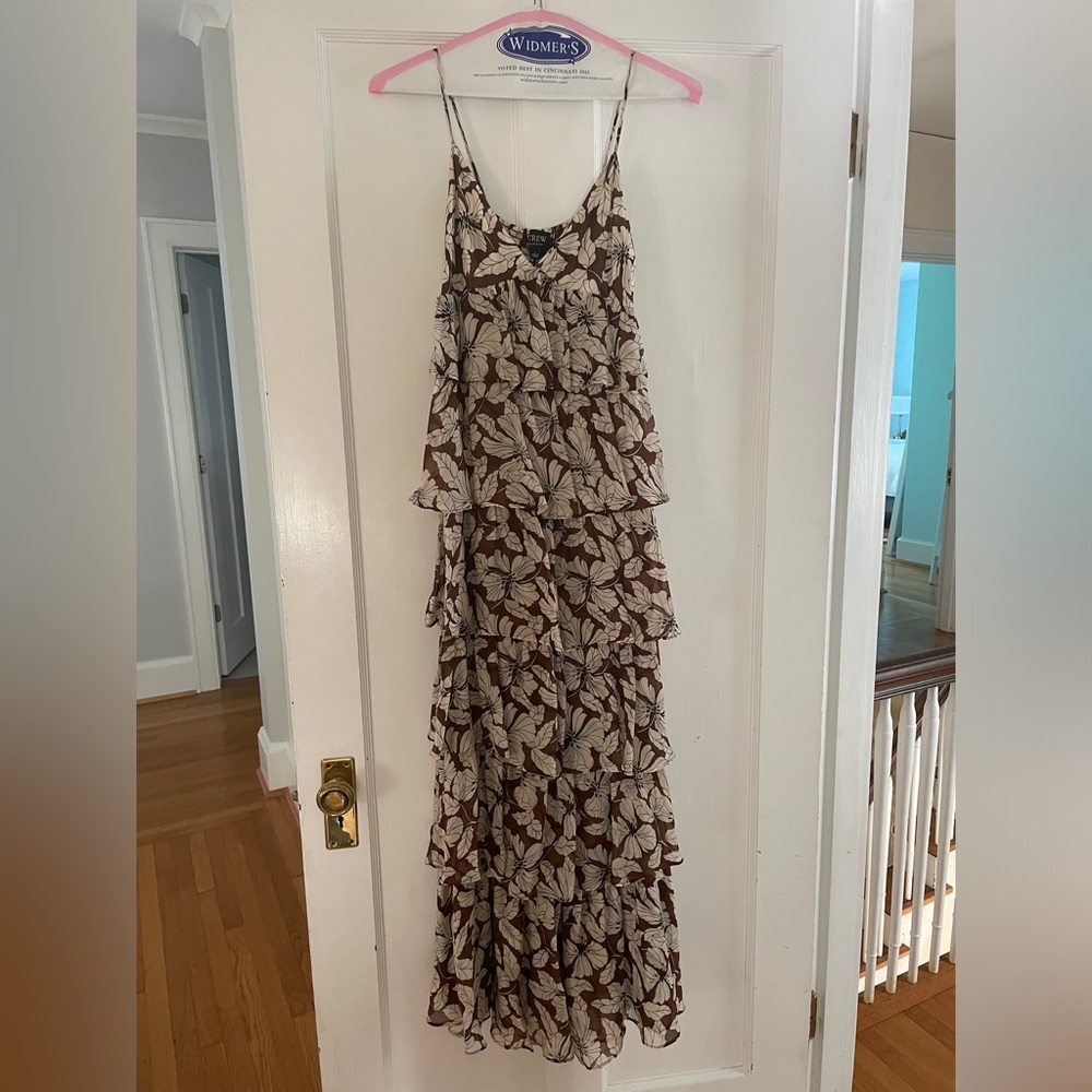 J. Crew Collection Ruffle Tier Dress in Floral Chiffon